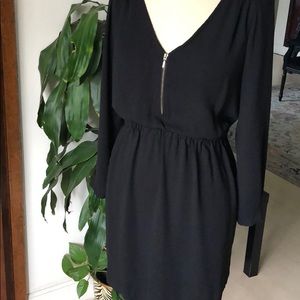 Zara long sleeve black dress